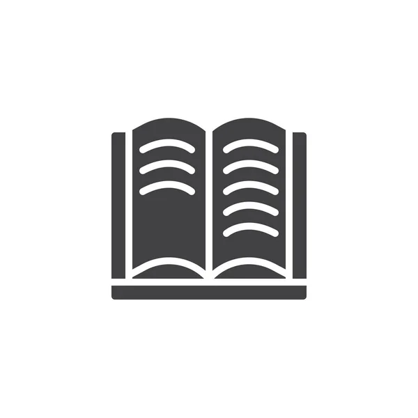 Открыть Векторную Иконку Страниц Книги Заполненный Плоский Знак Мобильной Концепции — стоковый вектор