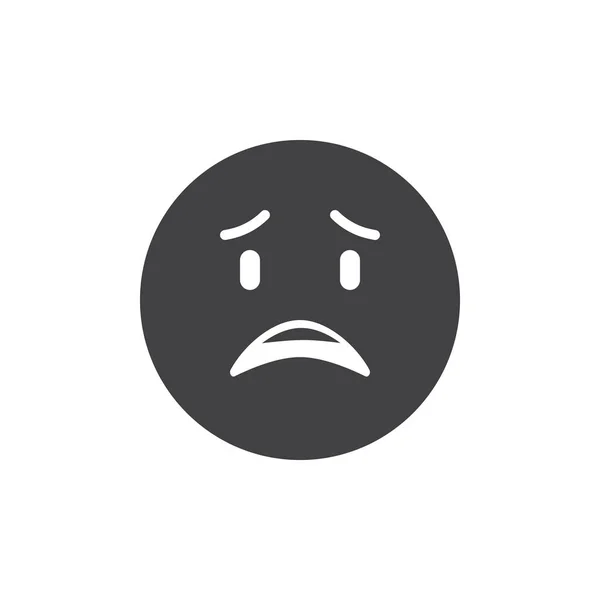 Sad emoticon vector icon — Stock Vector