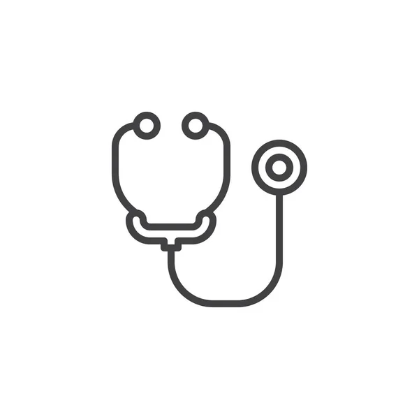 Stethoscope outline icon — Stock Vector