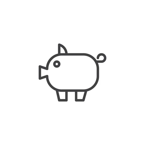 Sparschwein Ikone Lineares Stilschild Für Mobiles Konzept Und Webdesign Sparschwein — Stockvektor
