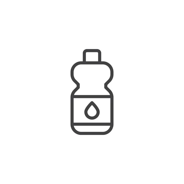 Icono Contorno Botella Agua Signo Estilo Lineal Para Concepto Móvil — Vector de stock