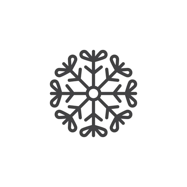 Snowflake Ícone Esboço Sinal Estilo Linear Para Conceito Móvel Web — Vetor de Stock