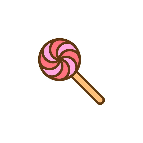 Lollipop fylld kontur ikonen — Stock vektor