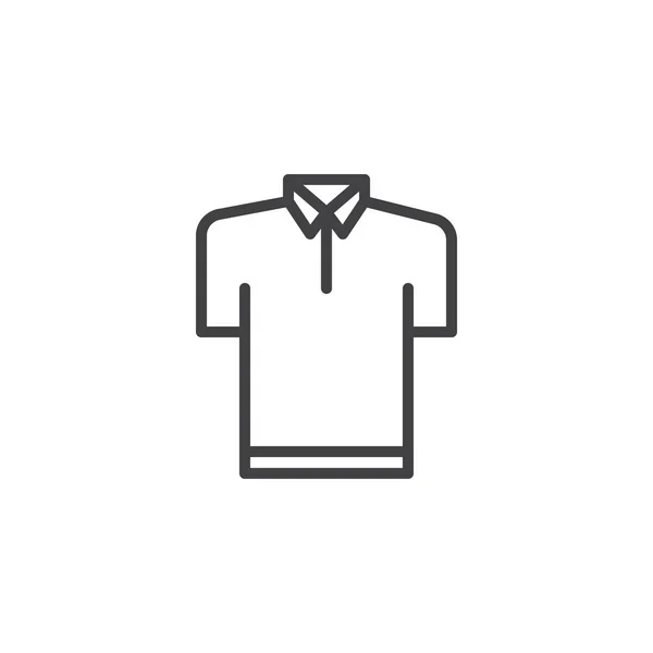 Polo gömlek anahat simgesini — Stok Vektör