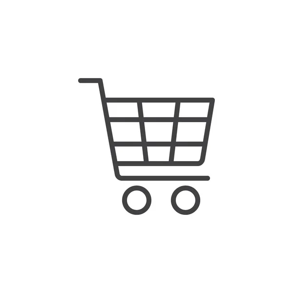 Icono Del Contorno Del Carrito Compras Signo Estilo Lineal Para — Archivo Imágenes Vectoriales