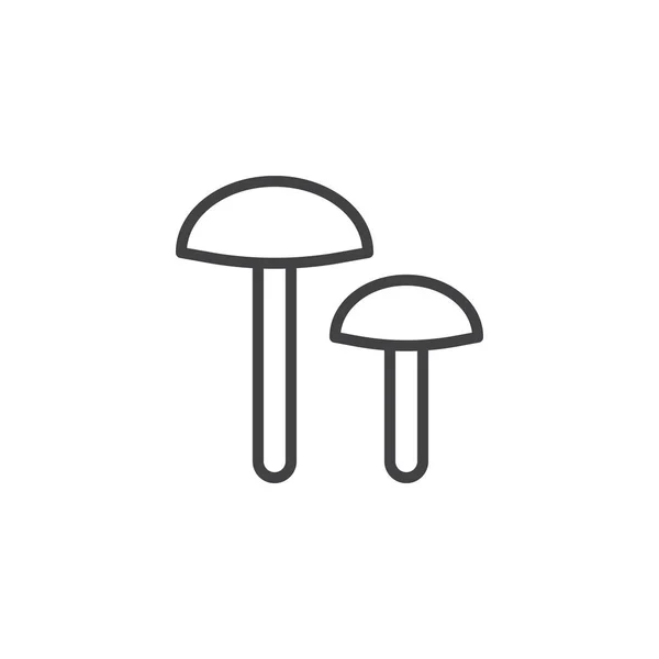 Mushroom outline icon — Stock Vector