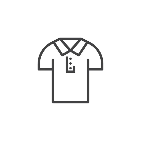 Poloshirt Overzicht Pictogram Lineaire Stijl Teken Voor Mobiele Concept Web — Stockvector