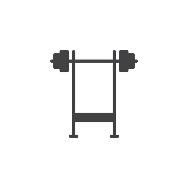 Bench Press Vector Icon Filled Flat Sign Mobile Concept Web — Stock Vector