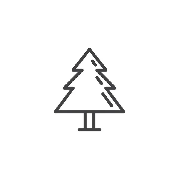 Fir tree outline icon — Stock Vector