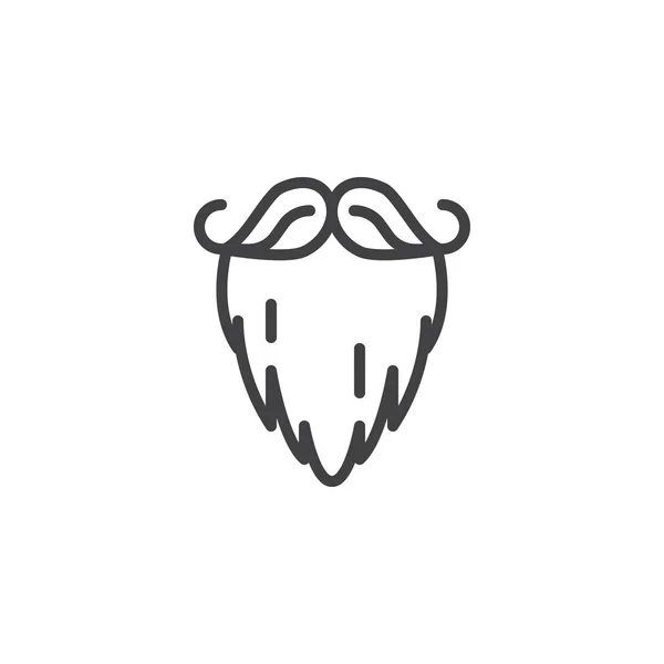Schnurrbart mit Brotumriss-Symbol — Stockvektor