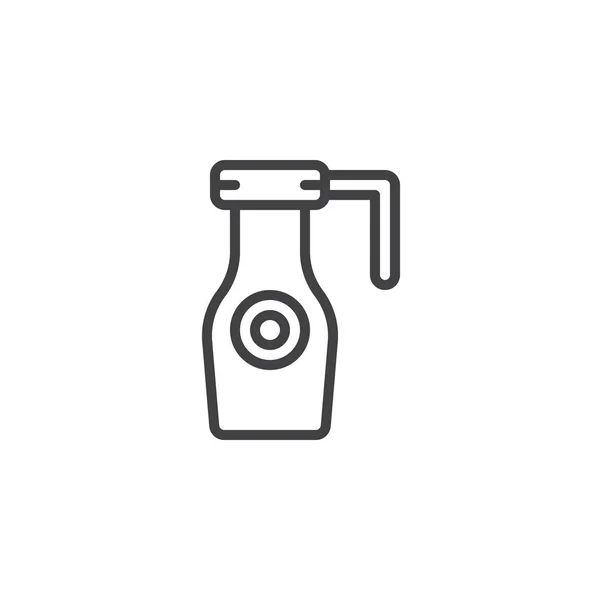 Thermos outline icon — Stock Vector