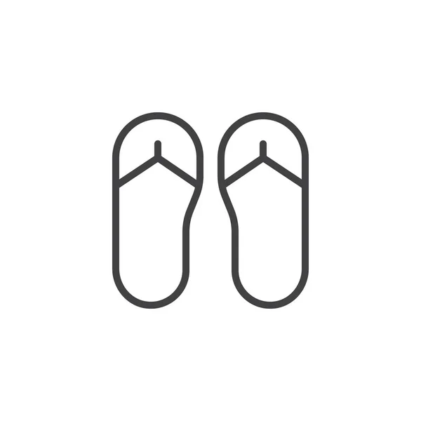 Flip flops disposition ikonen — Stock vektor