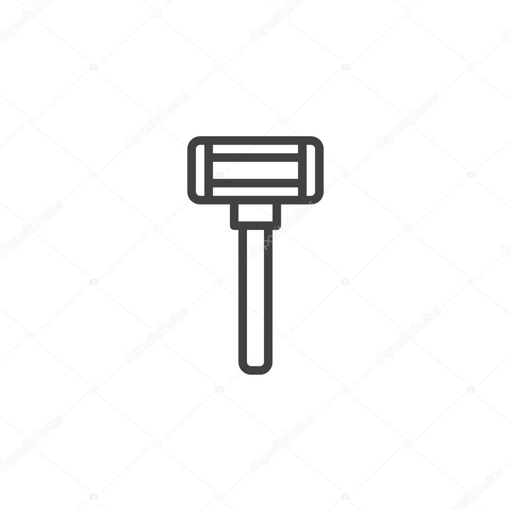 Shaving razor outline icon