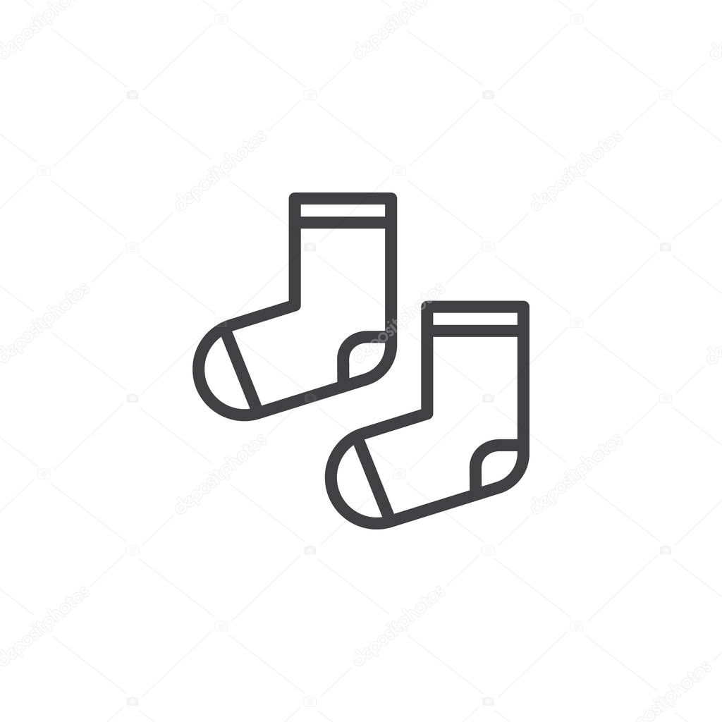 Socks outline icon