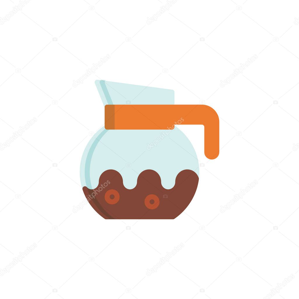 Coffee pot flat icon