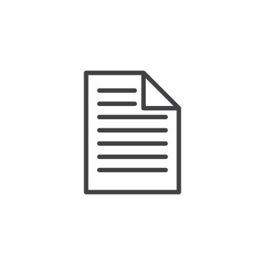 Dosya belgesi anahat simgesi