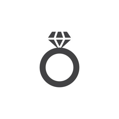 Elmas halka vektör simgesi