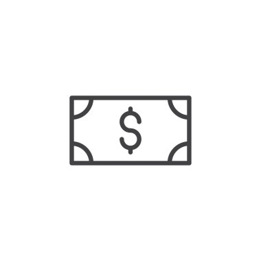 Doları para anahat simgesini