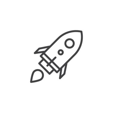 Başlangıç Roket fırlatma anahat simgesini