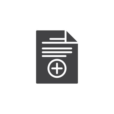 Dosya belge vektör simgesi ekleme