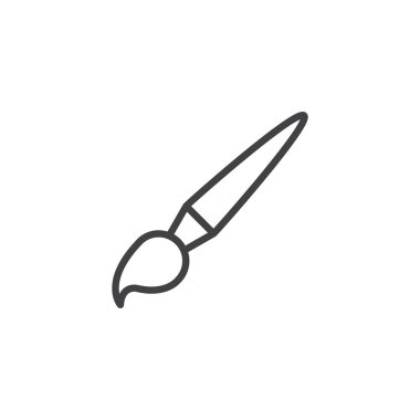 Boya fırça anahat simgesini