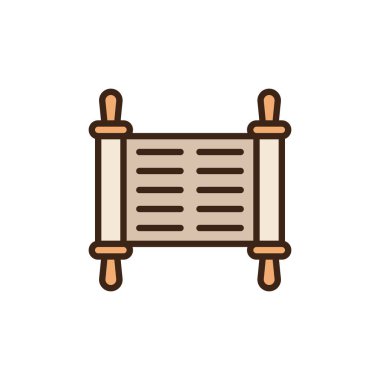 Tevrat kaydırma anahat simgesini dolu