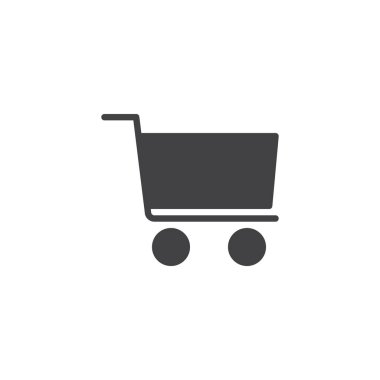 Alışveriş arabası vektör simgesi