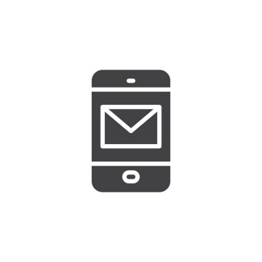 Mobil e-posta ekran vektör simgesi