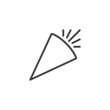 Parti boynuz üfleyici anahat simgesini