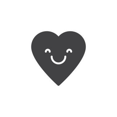 Gözler ifade vektör simgesi ile gülümseyen yüz gülümseyen