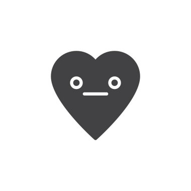 Tarafsız yüz ifade vektör simgesi