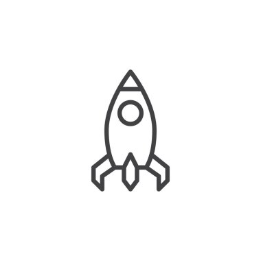 Başlangıç roket anahat simgesini