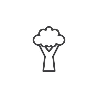 Brokoli sebze ana hatları simgesi