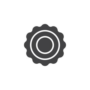 Yuvarlak halı üstten görünüm vektör simgesi