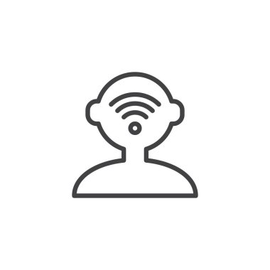 Kişi yayın anahat simgesini