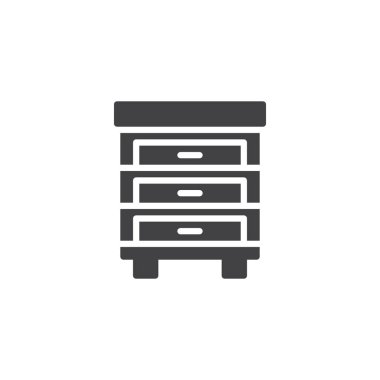 Çekmece kabine vektör simgesi