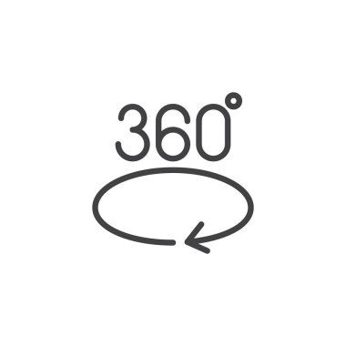 360 derece ok anahat simgesi