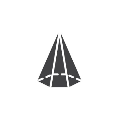 Koni geometrik şekil vektör simgesi