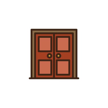 Mimari kapı doldurulmuş anahat simgesini