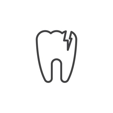 Kırık diş anahat simgesi
