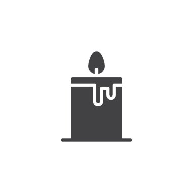 Mum yanan vektör simgesi