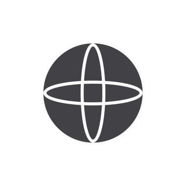 Küre geometrik şekil vektör simgesi