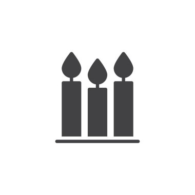 yanan mumlar vektör simgesi
