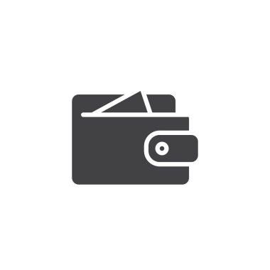 Para vektörü simgesi olan cüzdan