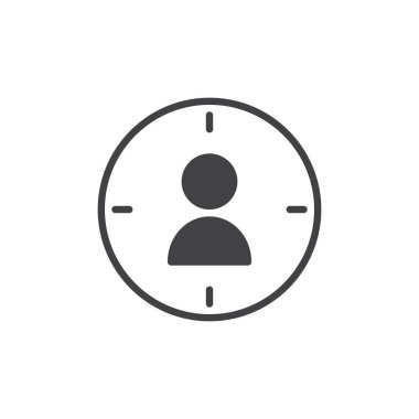 Hedef pazarlama vektör simgesi