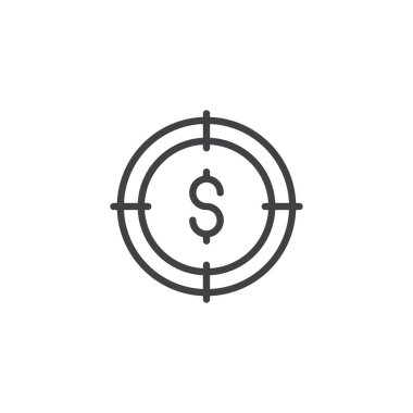 Doları anahat simgesi ile hedef