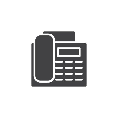 Faks telefon vektör simgesi