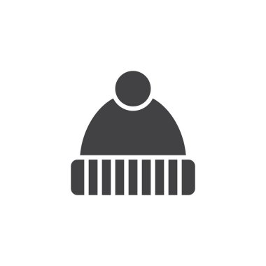 Kış şapka vektör simgesi