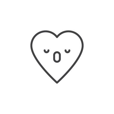 Uyuyan yüz ifade anahat simgesi