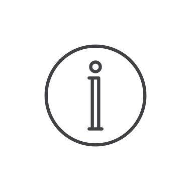 Bilgi düğmesi anahat simgesi